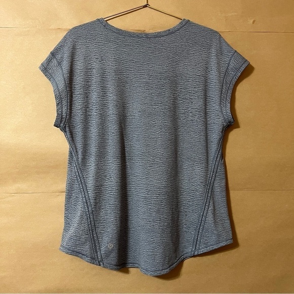 Lululemon | Lost In Pace Short Sleeve Tee Sheer Luon Pebble Jacquard V2 Size 12 - Picture 6 of 8